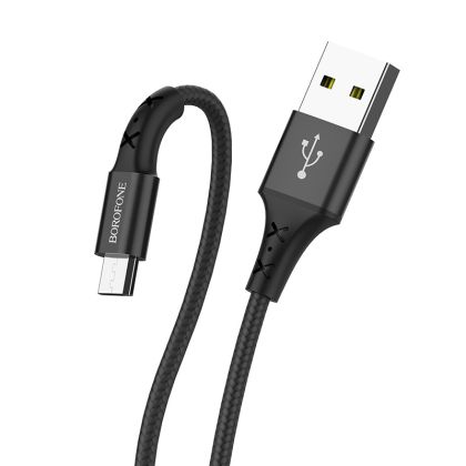 Кабел Borofone, BX20 Enjoy, USB-Micro USB, 2A, 1m., Черен