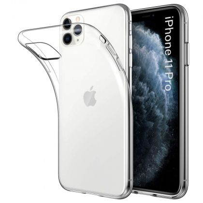 Ултра тънък силиконов гръб за IPhone 11 Pro, Прозрачен