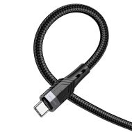 Кабел Borofone, BU35 Influence, USB-Type C, 3A, Бързозареждащ, 1,2m., Черен