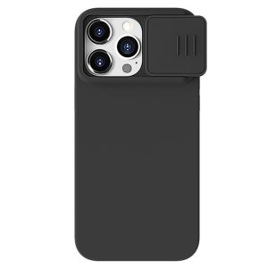 Кейс Nillkin със защита за камера, Camshield Silky Silicone, за Iphone 15 Pro, Черен
