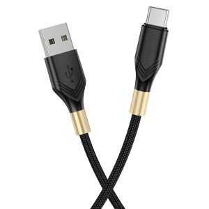 Кабел Borofone, BX92 Advantage, USB-Type C, 3A,  Бързозареждащ, 1m., Черен