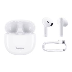 Безжични слушалки Baseus, Bluetooth Earphones TWS Bowie E13, (A00059701217-Z1), Бели