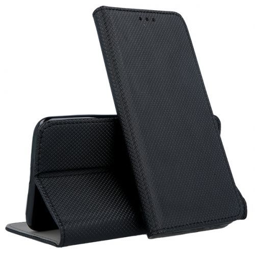 Кожен калъф Flip Book Smart за Huawei Y6 2018, Черен