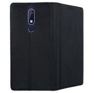 Кожен калъф Flip Book Smart за Nokia 5.1 2018, Черен