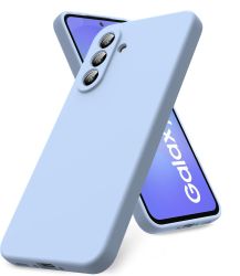 Кейс Silicone Lite за Samsung Galaxy S25, Защита около камерата, Светло син