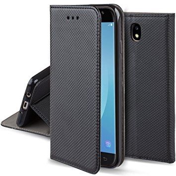 Кожен калъф Flip Book Smart за Samsung J530F Galaxy J5 (2017), Черен
