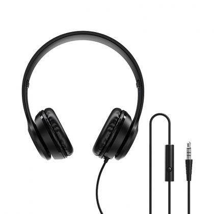 Аудио слушалки Borofone, Headphones BO5 Star, с микрофон, Черни