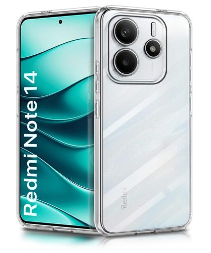 Силиконов кейс Armor Anti Shock за Xiaomi Redmi Note 14 5G, Защита около камерите, Прозрачен