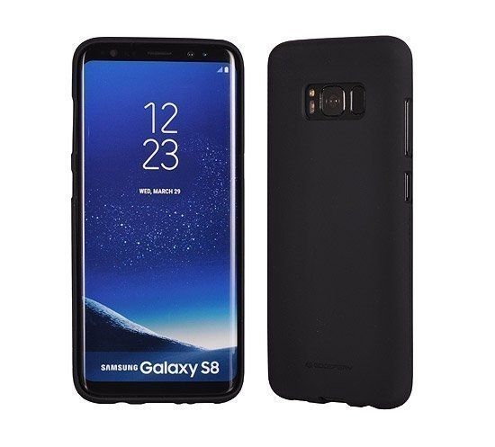 Луксозен гръб Mercury Goospery Soft Feeling за Samsung Galaxy S8, Черен