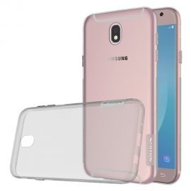 Ултра тънък силиконов гръб за Samsung J730 Galaxy J7 (2017),  Прозрачен/Черен
