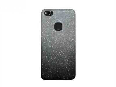 Луксозен силиконов гръб Bling в преливащо черно за Huawei P10 Lite 