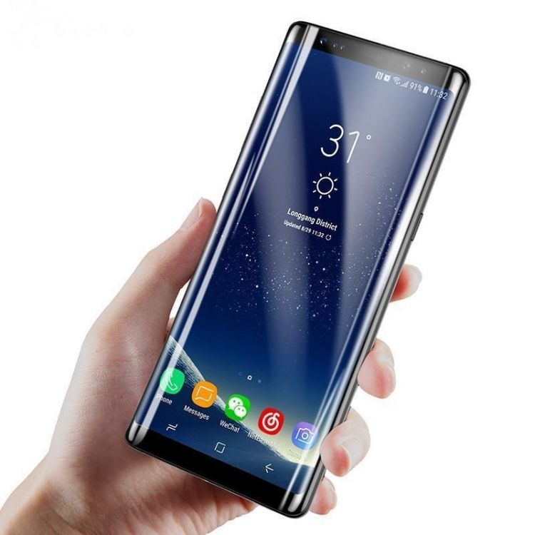 3D Full Cover Super Clear стъклен протектор за Samsung N950 Galaxy Note 8, Прозрачен
