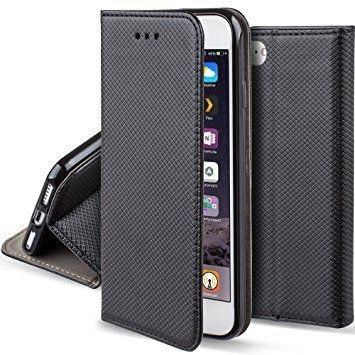 Кожен калъф Flip Book Smart за IPhone 6/6S, Черен