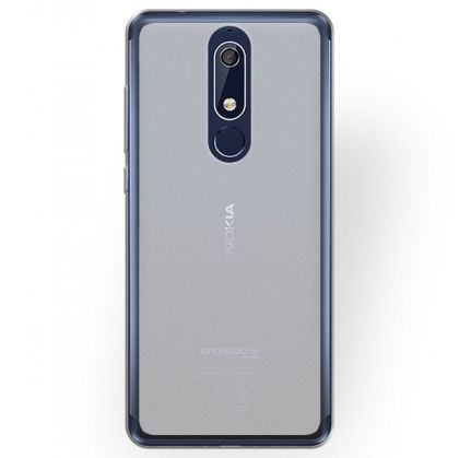 Ултра тънък силиконов гръб Matt за Nokia 5.1 (2018), Прозрачен