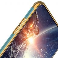 Силиконов прозрачен кейс New Electro за Samsung A515 Galaxy A51, Златна гланцирана рамка, Прозрачен