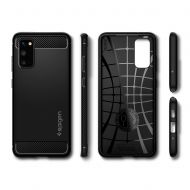 Кейс Spigen, Rugged Armor, за Samsung G980 Galaxy S20, Черен Matt
