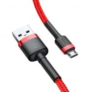 Кабел Baseus, Cafule USB-Micro USB, 1.5A, 2m.(CAMKLF-C09), Червен