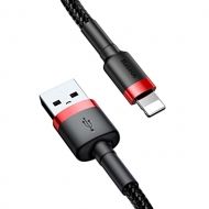 Кабел Baseus, Cafule USB-Lightning, 1.5A, за IPhone, 2m., Черно и червено