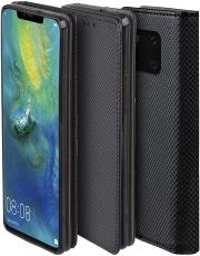 Кожен калъф Flip Book Smart за Huawei Mate 20 Pro, Черен