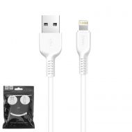 USB кабел HOCO X13 Easy Lightning 2.4А, за IPhone, 1m., Бял