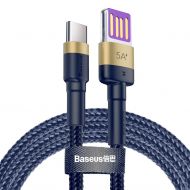 USB кабел Baseus Cafule HW Type-C, Huawei Super Charge 40W, 5A, 1m., (CATKLF-PV3), Син