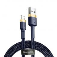 Кабел Baseus, Cafule USB - Lightning, 1.5A, за IPhone, 2m., (CALKLF-CV3) , Златен син