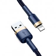 Кабел Baseus, Cafule USB - Lightning, 1.5A, за IPhone, 2m., (CALKLF-CV3) , Златен син
