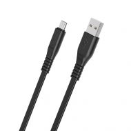 Кабел Borofone, BX23 Wide Power, USB-Micro USB, 2.4A, 1m.,  плосък кабел, Черен
