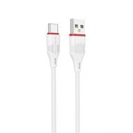 Кабел Borofone, BX17 Enjoy, USB-Type-C, 3A, 1m., Бял