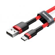 Кабел Baseus, Cafule USB-Type-C, 2A, 3m., (CALKLF-U09), Червен