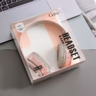 Аудио слушалки GJBY, Headphones Audio Extra Bass GJ-31, с микрофон, Розови