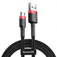 Кабел Baseus, Cafule USB-Micro USB, 1.5A, 2m. (CAMKLF-C91), Черен/червен