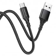 Кабел Borofone, BX54 Ultra Bright, USB-Micro USB, 2,4A, 1m., Черен