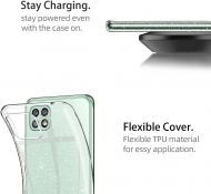 Силиконов блестящ гръб Lily Crystal Glitter за Samsung Galaxy A22 5G, Прозрачен