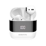 Безжични слушалки Borofone, Bluetooth TWS Earphones BES15 Treasure, Бели