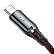 Кабел Baseus, C-Shaped Light Intelligent Power-Off, 3A, USB-Type C, 1m., (CATCD-01), Черен