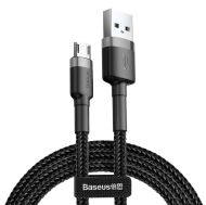 Кабел Baseus, Cafule USB-Micro USB, 2,4A, 1m., (CAMKLF-BG1), Черно/Сиво
