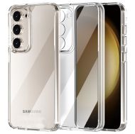 Силиконов кейс Armor Anti Shock за Samsung Galaxy S25, Защита около камерите, Прозрачен