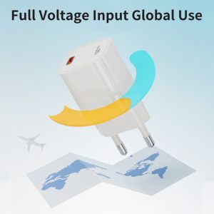 Зарядно адаптер Rock, T88 Sugar Cube GaN, Type C, QC3.0 PD 33W 3A, Бързо зареждане, Бяло