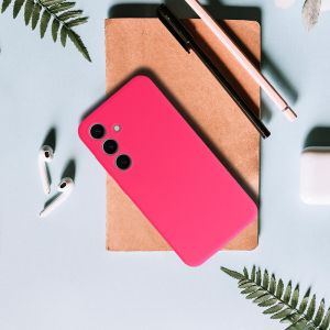 Кейс Silicone Lite за Samsung Galaxy A16 4G/5G, Защита около камерата, Розов фуксия