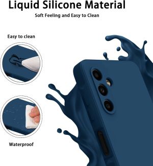 Кейс Silicone Lite за Samsung Galaxy A26 5G, Защита около камерата, Син