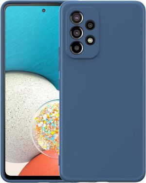 Кейс Silicone Lite за Samsung Galaxy A52/A52S, Защита около камерата, Син