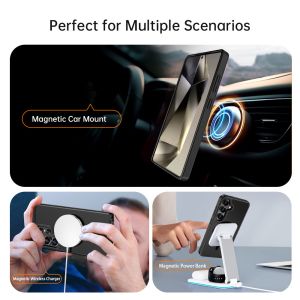 Кейс Rock Magnetic Crystal, за Samsung Galaxy S25 Ultra, Черен