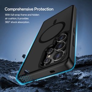 Кейс Rock Magnetic Crystal, за Samsung Galaxy S25 Ultra, Черен