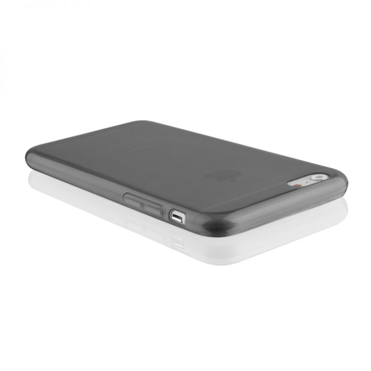Ултра тънък силиконов гръб за IPhone 6/6S 4,7'', Черен/Прозрачен