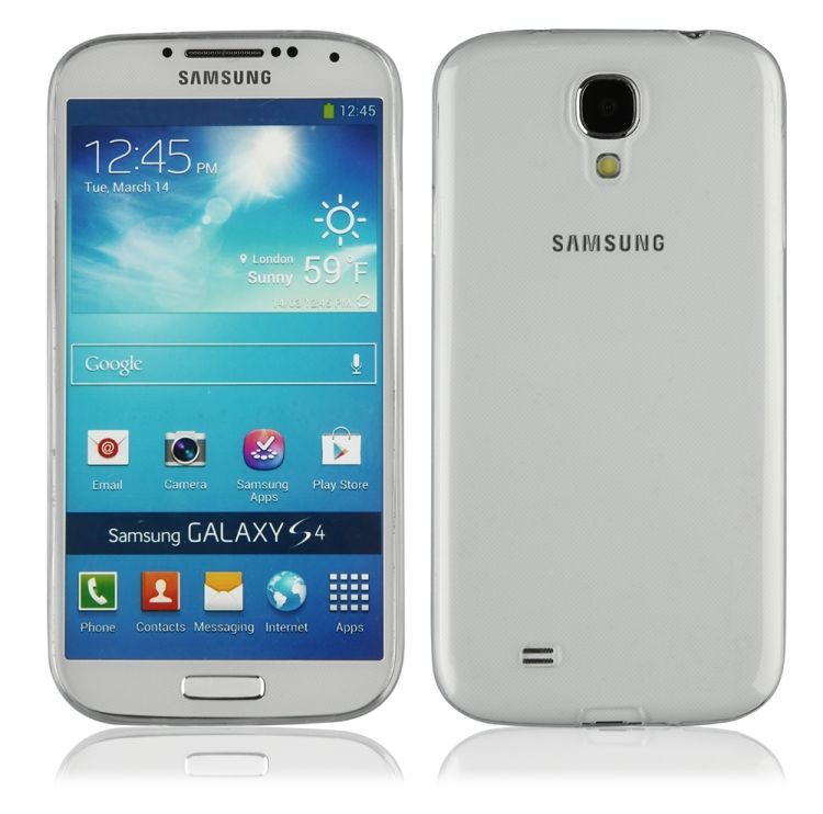 Ултра тънък прозрачен силиконов калъф за Samsung I9500 Galaxy S4