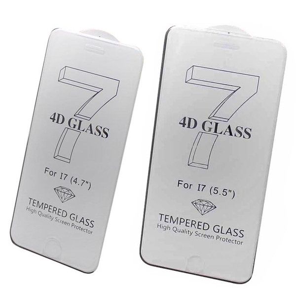 Извит стъклен скрийн протектор Premium 4D Edge to Edge за IPhone 7 Plus (5.5")