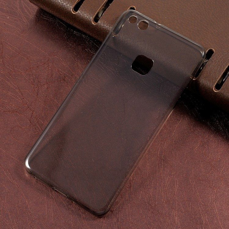 Ултра тънък силиконов гръб за Huawei P10 Lite, Прозрачен/Черен
