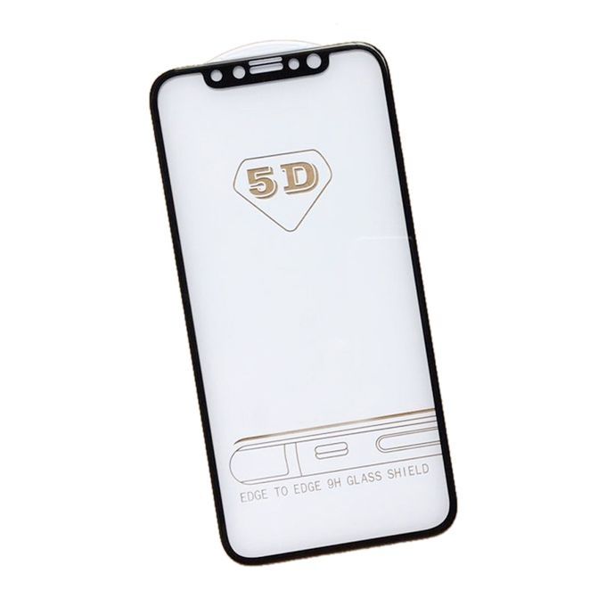 5D Стъклен протектор, Full Cover Premium за IPhone X/XS (5,8''), Черен