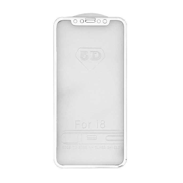 5D Стъклен протектор, Full Cover Premium за IPhone X/XS (5,8''), Бял